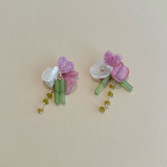 Boho flower earrings M947 - Picture 1 of 3